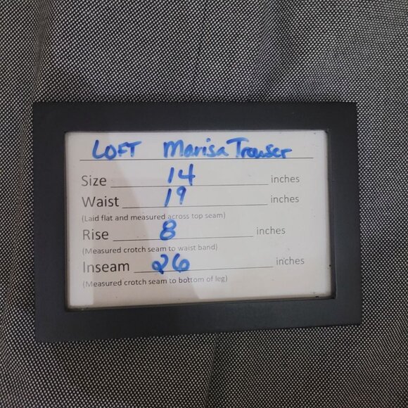 LOFT Marisa Trouser Dress Pants Gray Womens Size 14 Pockets Professional - Picture 2 of 10